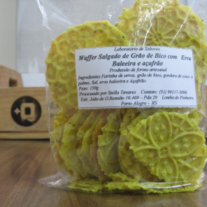 Waffer salgado de Grão de Bico com Erva Baleeira e Açafrão Orgânico 150g